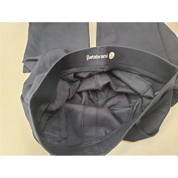 Betabrand Straight-Leg 7-Pocket Dress Pant Yoga Pants Navy Blue Size L Petite - Picture 4 of 9